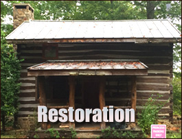 Historic Log Cabin Restoration  Clinton, North Carolina